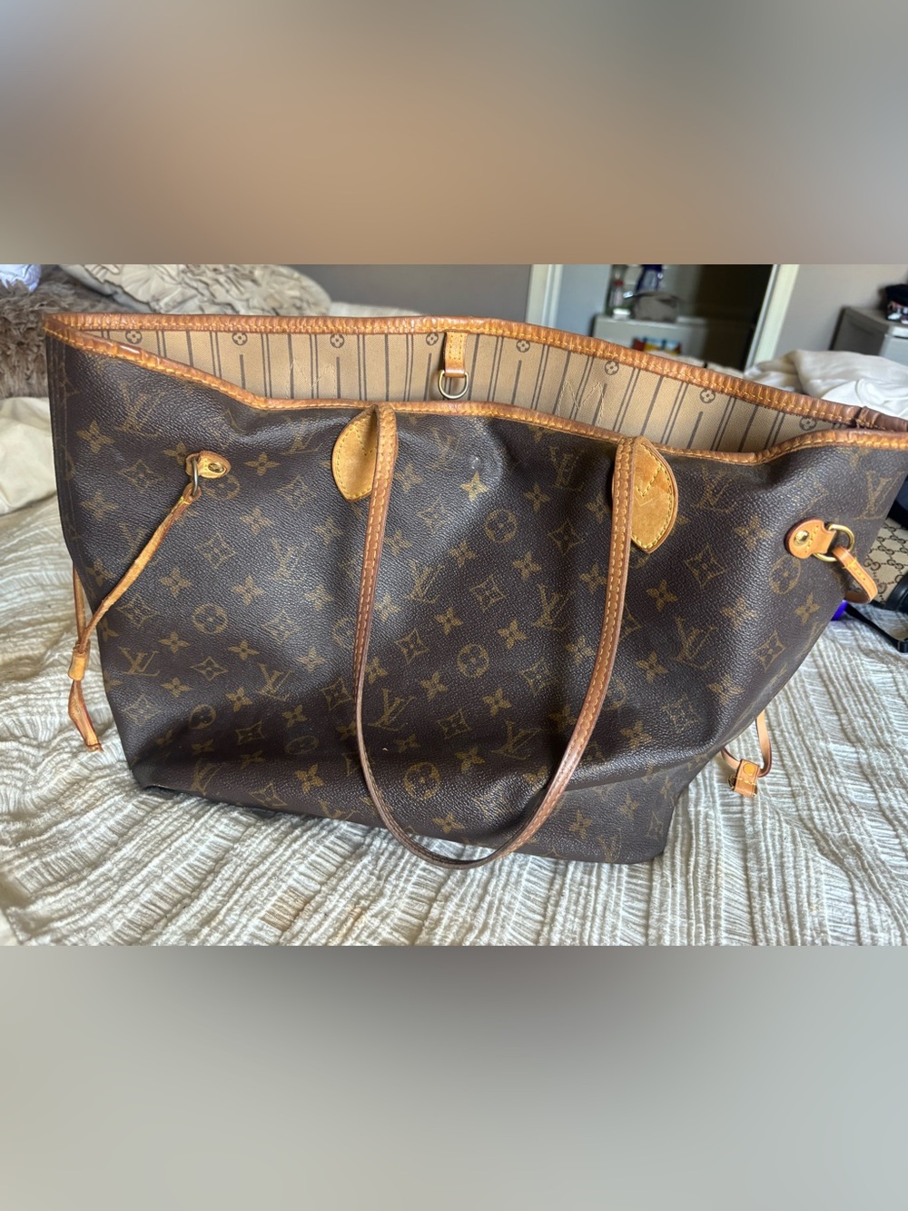 💯 Authentic Louis Vuitton Monogram Neverfull - Picture 7 of 9